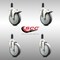 Service Caster 5 Inch 316SS Thermoplastic Rubber Swivel 1-3/8 Inch Stem Caster Lock Brake, 2PK SCC-SS316TTLEX20S514-TPRB-2-S-2-138 - alternate 1